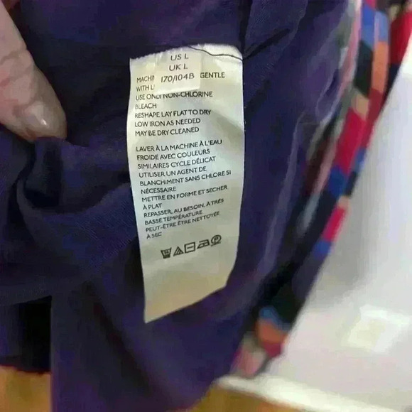 Maeve Anthropologie Angelique Striped Long Sleeve Midi Wrap Dress. Size Large - Picture 9 of 9